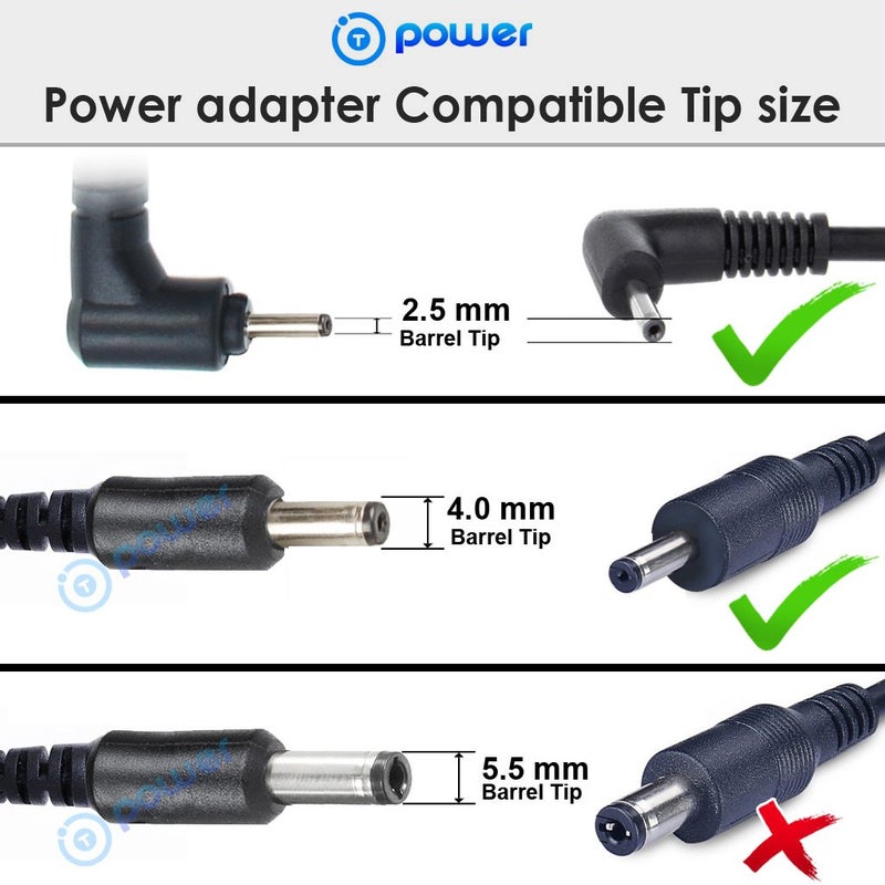 T POWER T-Power 19V Charger for ASUS Dual-Band RT-N66U RT-N65U RT-AC66U RT-AC68U RT-AC68W RT-AC68P RT-AC68R N750 N900 AC1750 AC1900 Gigabit Wi-Fi Router Power Supply Charger - Image 3